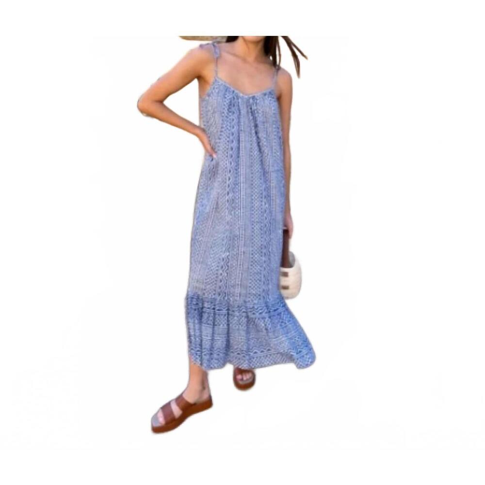 NEW EMERSON FRY india maxi sundress in blue